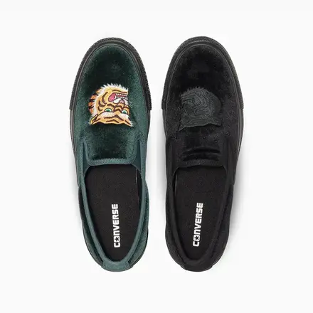 コンバース オールスター カンフー スリップオン ブラック&グリーン