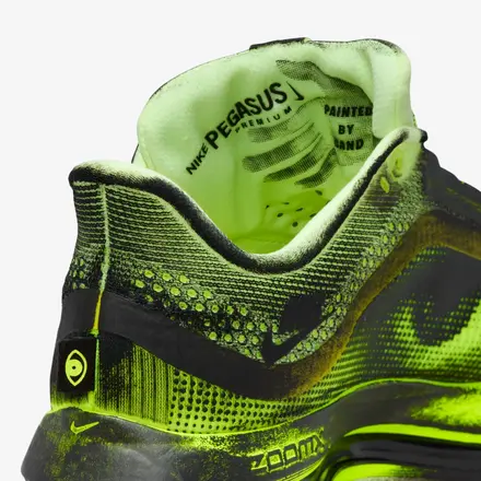 【国内4月8日発売予定】メリッタ バウマイスター × ナイキ ペガサス プレミアム ヴォルト/サイバー/オフ ホワイト/ノワール(IQ7336-700)