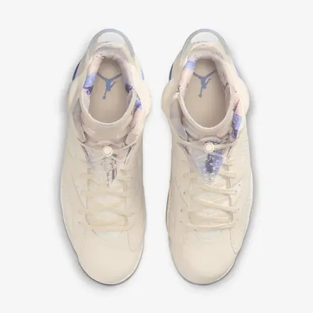 【海外7月30日発売予定】ナイキ エア ジョーダン 6 レトロ ペール アイボリー/マルチカラー/ワーク ブルー/ホワイト(IR7255-110)