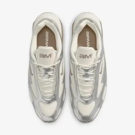 【国内4月10日発売予定】ナイキ ウィメンズ エアマックス ミューズ メタリック シルバー/セイル/ミンク ブラウン(IR1967-095)