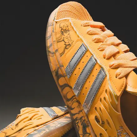 【海外4月10日発売予定】ヘルスター × アディダス オリジナルス スーパースター II ヘイジー オレンジ(LA1501)