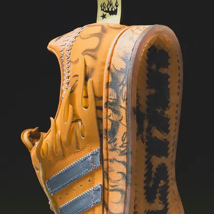 【海外4月10日発売予定】ヘルスター × アディダス オリジナルス スーパースター II ヘイジー オレンジ(LA1501)