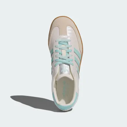 【国内4月3日発売予定】アディダス オリジナルス サンバ OG ウィメンズ オフホワイト/セミ フラッシュ アクア/ワンダー ホワイト(KJ4304)