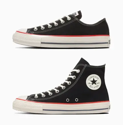  コンバース オールスター エイジド TC OX & ハイ ブラック