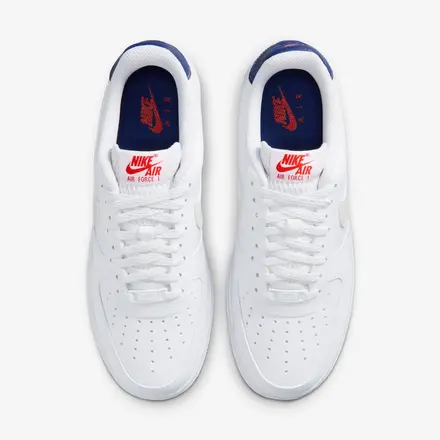 【海外6月1日発売予定】 ナイキ ウィメンズ エア フォース 1 '07 ホワイト/ブルー ボイド/ファイア レッド/メタリック サミット ホワイト(IR1989-100)