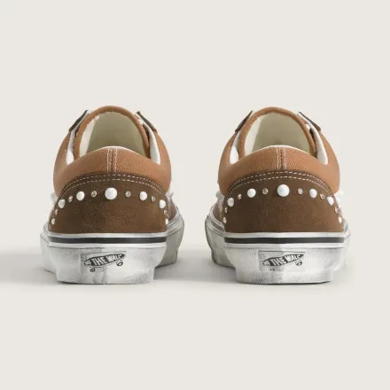 【国内4月21日発売予定】 ヴァンズ プレミアム オールドスクール 36 パール ビンテージ ココア(VN000E8VFST)