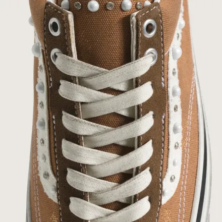 【国内4月21日発売予定】 ヴァンズ プレミアム オールドスクール 36 パール ビンテージ ココア(VN000E8VFST)