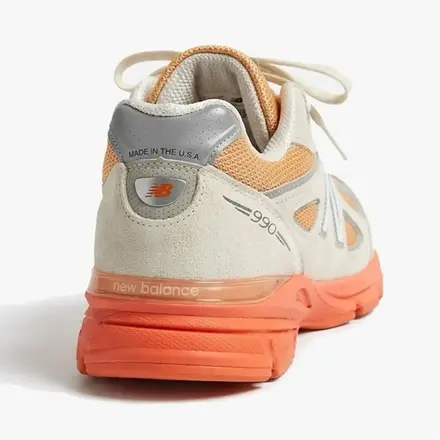 【海外4月発売予定】 ニューバランス 990V4 ムーンビーム/タンジェリン ヒート/ドライド オレンジ(U990MO4)