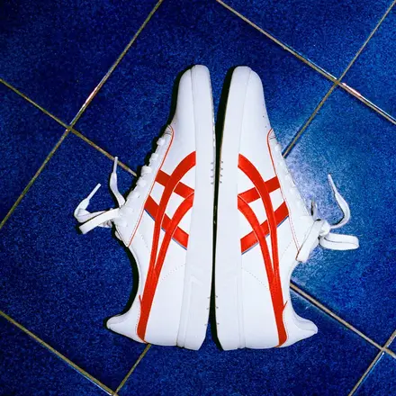  アシックス スケートボーディング ゲルビッカー プロ ホワイト/エレクトリック レッド(1203B086-100)