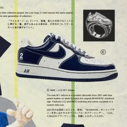 【国内5月2日発売予定】ニゴー × 高橋盾 × ナイキ エアフォース 1 ロー '01 "ラスト オージー 2" セイル/ロイヤル ブルー