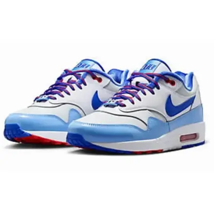 【海外4月23日発売予定】 ナイキ エアマックス1 "ブレーブス シティ コネクト" ホワイト/ハイパー ロイヤル/ダーク パウダー ブルー/スピード レッド(IQ2932-100)