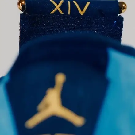 【非売品】 ナイキ エアジョーダン 14 PE "マーケット" ライトブルー/ネイビー/ゴールド