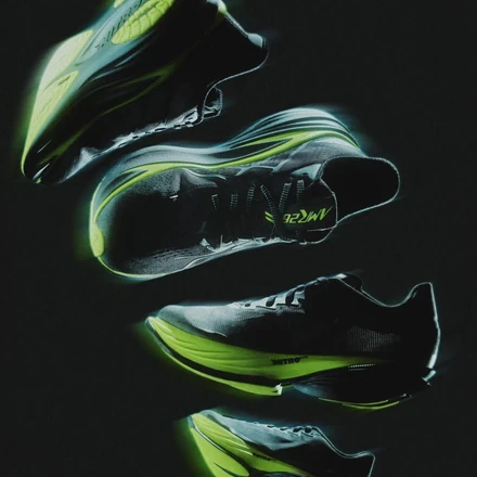 【国内4月発売開始】アストン マーティン アラムコ F1 チーム × プーマ ファスト-R ニトロ エリート 3 & マグマックス 2 ブラック/グリーン