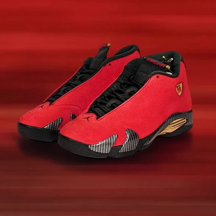  ナイキ エアジョーダン 14 PE "ユニバーシティ オブ ヒューストン" レッド/ブラック/ゴールド