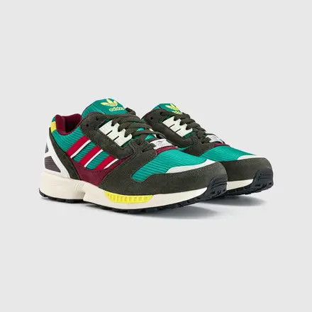 【海外5月23日発売予定】オフスプリング × アディダス オリジナルス ZX 8000 エキップメント グリーン/ベター スカーレット/クリーム ホワイト(KI2521)