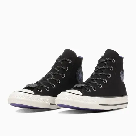 【国内5月26日発売予定】 アナ スイ × コンバース オールスター エイジド ハイ ブラック/パープル(31318040)