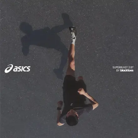 【海外6月1日発売予定】 ブラックトゥーズ × アシックス スーパーブラスト 3 BT "キープ ランニング  クワイエット"