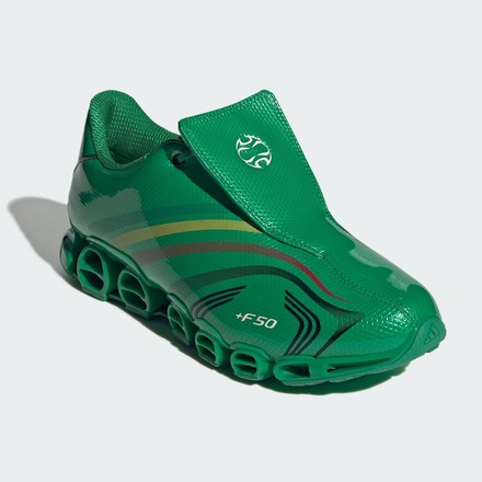 【海外7月15日発売予定】JAH JAH × アディダス アディゼロ F50 チュニット グリーン/コアブラック/イエロー(LA3614)