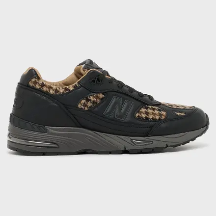 【海外11月1日発売予定】ニューバランス 991 メイド イン UK "ツイード ラックス レザー" ブラック/ベージュ(M991HT1)