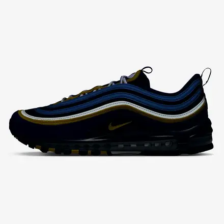 【海外10月30日発売予定】ナイキ エアマックス 97 "コッピン州立大学" グローバルブルー/ミッドウェストゴールド(IW6991-400)
